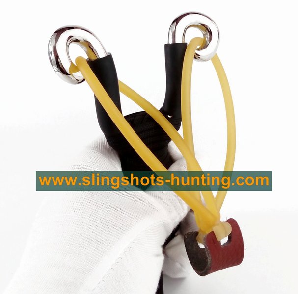 Powerful Slingshot Hunting Outdoor Hunter Shot Catapult Launcher 4 Bands - Click Image to Close