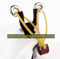 Powerful Slingshot Hunting Outdoor Hunter Shot Catapult Launcher 4 Bands